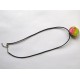 Collier avec pendentif "effet verre multicolore"