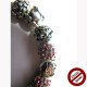 Bracelet souple avec perles roses et argentées (Attention produit non artisanal)