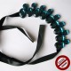 Collier perles turquoise ruban noir (Attention produit non artisanal)