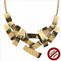 Collier plaques dorées (Attention produit non artisanal)