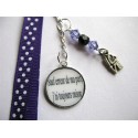 Bijou de sac "citation" : Sauf erreur de ma part, j'ai toujours raison (violet)