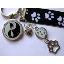Porte-clés "toutou black & white"