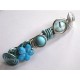 Barrette 78 mm bleu