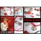Collection "guinguette" : collier, bracelet, bague, boucles d'oreilles