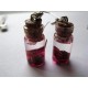 Boucles d'oreilles mini fioles coloris au choix