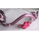 Serre tête fuchsia et argent