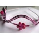 Serre tête fuchsia et argent