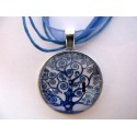 Collier avec pendentif cabochon arbre 13