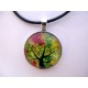 Collier avec pendentif cabochon arbre 21