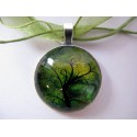 Collier avec pendentif cabochon arbre 22