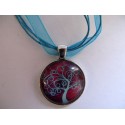 Collier avec pendentif cabochon arbre 5