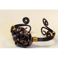 Bracelet fil alu plat 