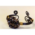 Bracelet fil alu plat 