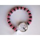 bracelet arbre de vie rose et noir
