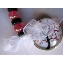 bracelet arbre de vie rose et noir
