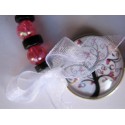bracelet arbre de vie rose et noir