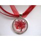 Collier avec pendentif cabochon arbre 17