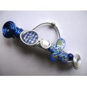 Barrette "papillon bleu" 10 cm