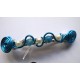 Barrette 100 mm nacre et turquoise