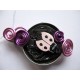 Barrette 60 mm violette et rose