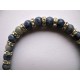 Bracelet en pierres fines (agate bleue)