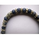 Bracelet en pierres fines (agate bleue)