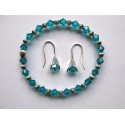 Bracelet en perles à facettes turquoise
