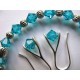 Bracelet en perles à facettes turquoise