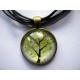 Collier avec pendentif cabochon arbre 10