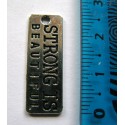 Breloque "strong is beautiful"