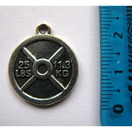 Breloque "haltère ronde"