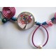 Collier arbre rose et bleu
