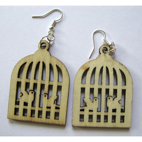 Boucles d'oreilles "cage oiseau"