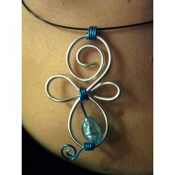 Pendentif turquoise et argent