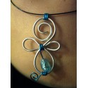Pendentif turquoise et argent