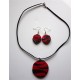 Boucles d'oreilles zèbre rouge 