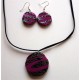 Boucles d'oreilles zèbre fuchsia