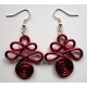 Boucles d'oreilles rouges aluminium