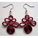 Boucles d'oreilles rouges aluminium