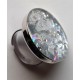 Bague résine feuilles d'argent support réglable