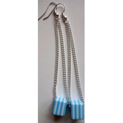 boucles d'oreilles perle cube 