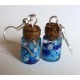 Boucles d'oreilles mini fioles coloris au choix