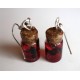 Boucles d'oreilles mini fioles coloris au choix