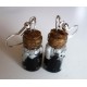 Boucles d'oreilles mini fioles coloris au choix