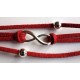 Bracelet ∞ en cuir suédé (coloris au choix)