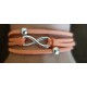 Bracelet ∞ en cuir suédé (coloris au choix)