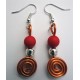 Boucles d'oreilles orange et rouge