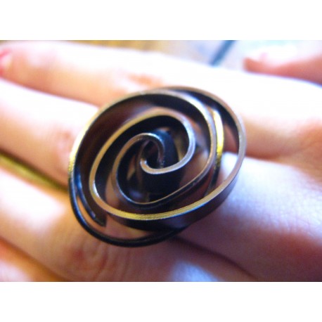 bague spirale alu plat (coloris au choix)