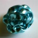 Bague fil alu plat bleu glacial