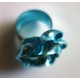 Bague fil alu plat bleu glacial